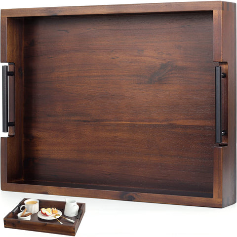 RAKYTO ottoman tray with large serving area accommodates meals and beverages