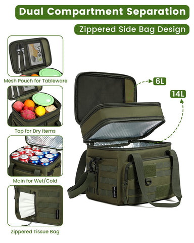 Expansion top layer adds extra space for drinks or snacks.