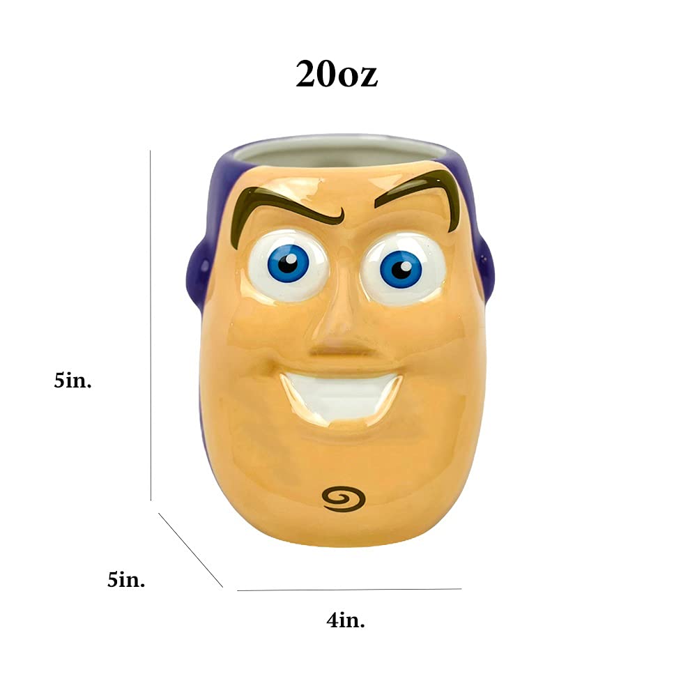 RALME Buzz Lightyear mug side view highlighting 20 oz capacity and design.