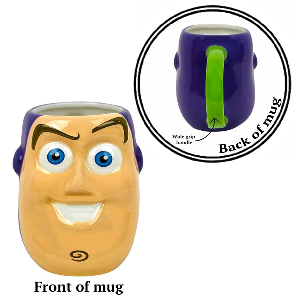 RALME Pixar mug on desk ready for a morning ritual with Buzz face.