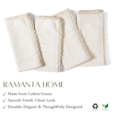 Ramanta Home napkins being machine washed shows easy care