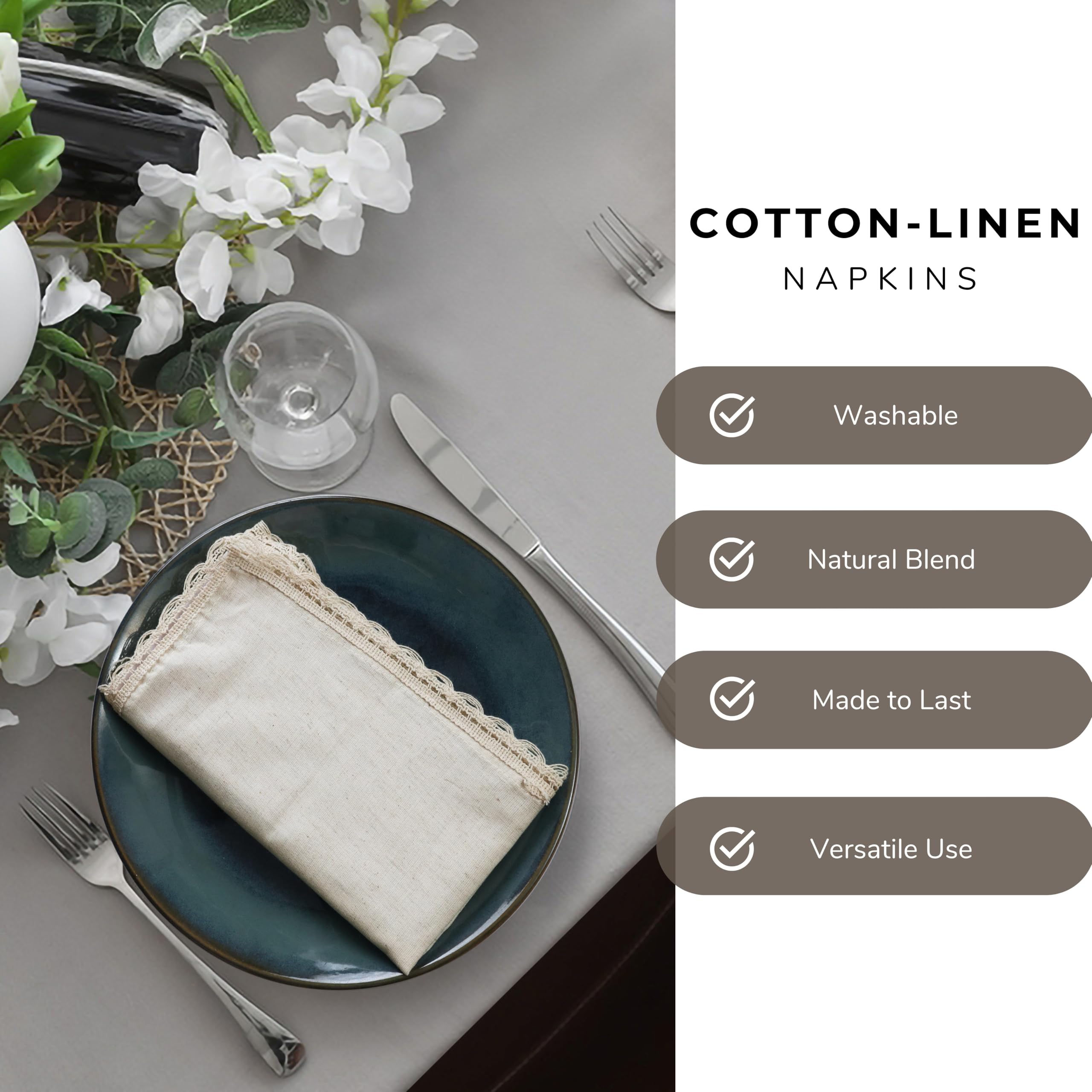 Ramanta Home holiday dinner napkins set for Thanksgiving celebrations