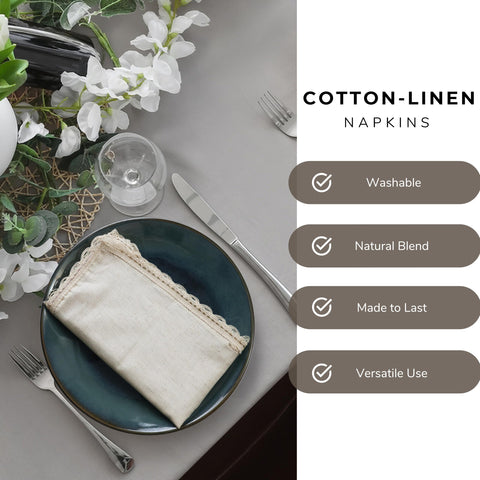 Ramanta Home holiday dinner napkins set for Thanksgiving celebrations