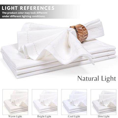 Ramanta Home oversized 20x20 white napkins for generous coverage