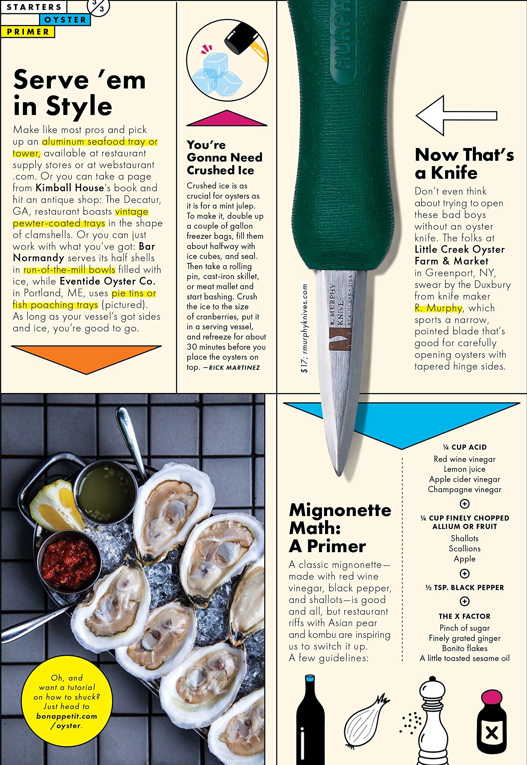 Ramelson Duxbury oyster knife handle with Murphy Green grip for comfortable all-day use.