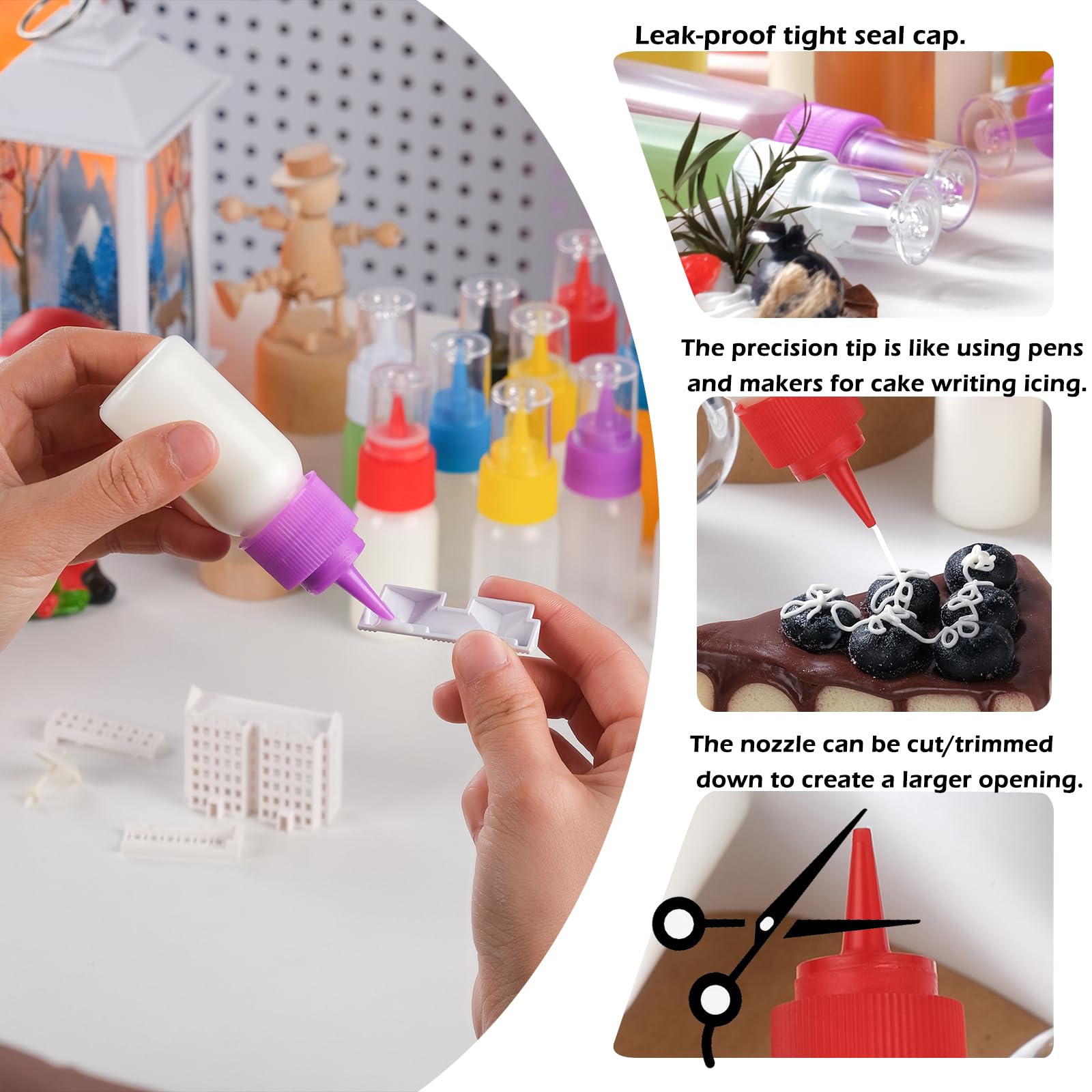 RAMFIYN 1oz squeeze bottle is BPA-free and kid-friendly for easy decorating.
