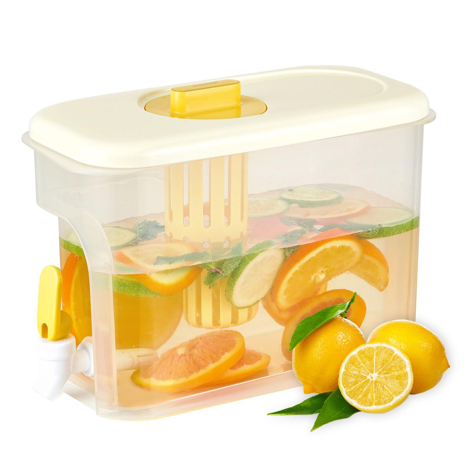 RAMFIYN one-gallon drink dispenser with fridge-spigot for easy cold pours.