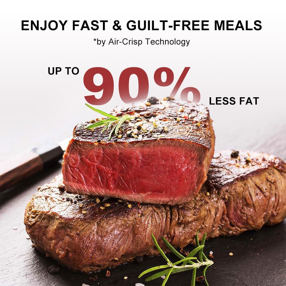 RAMJOY Air Fryer fast preheat mode for efficient cooking