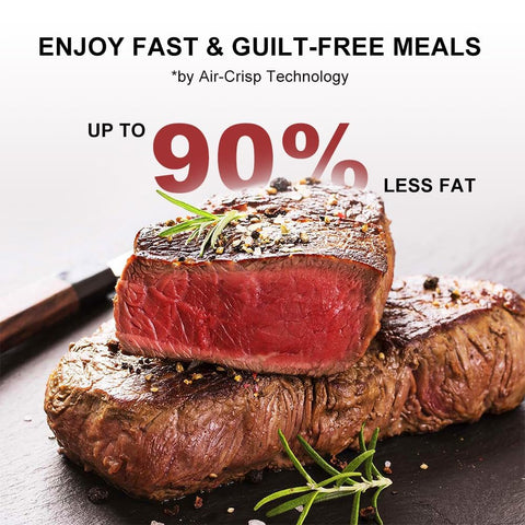RAMJOY Air Fryer fast preheat mode for efficient cooking
