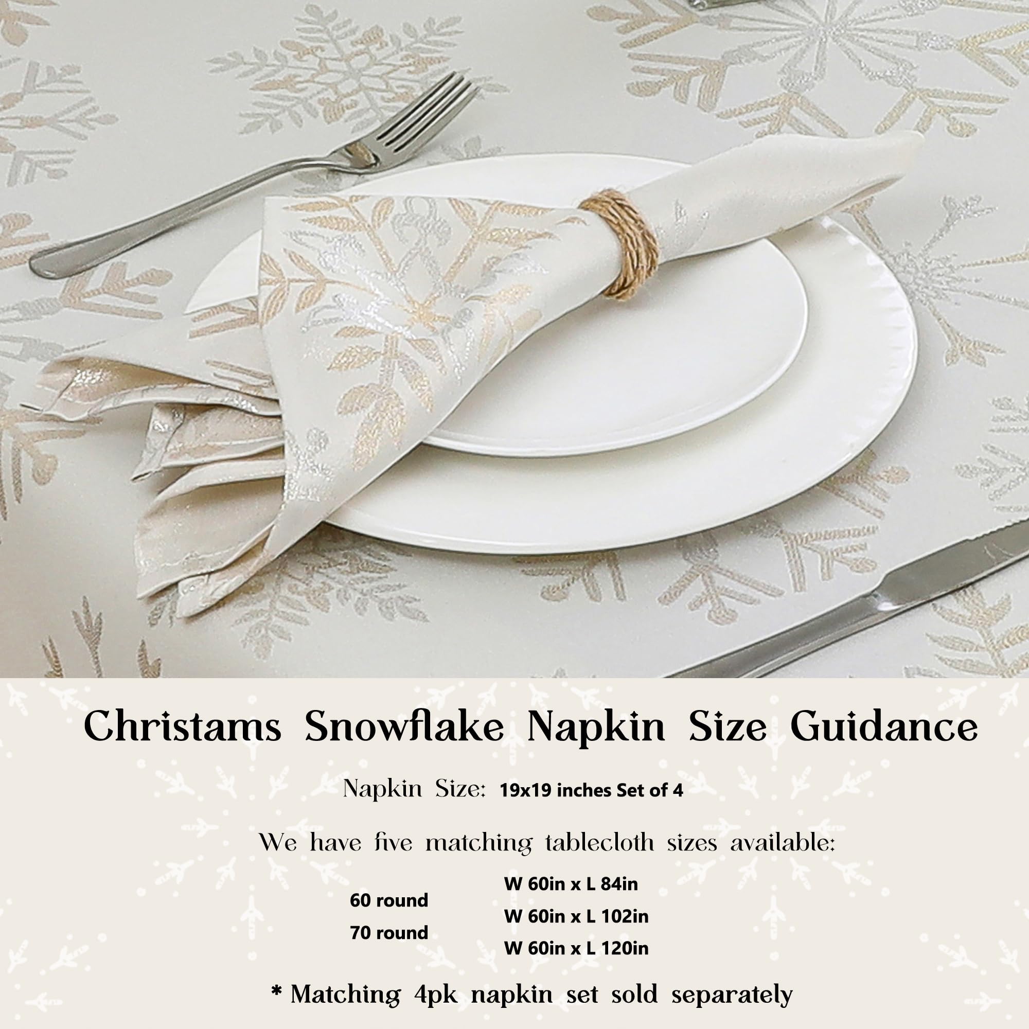 Randall napkins elevate table aesthetics with subtle festive sparkle.