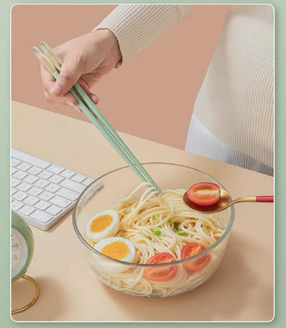Random Mood frosted-tip chopsticks are dishwasher-safe for quick cleanup