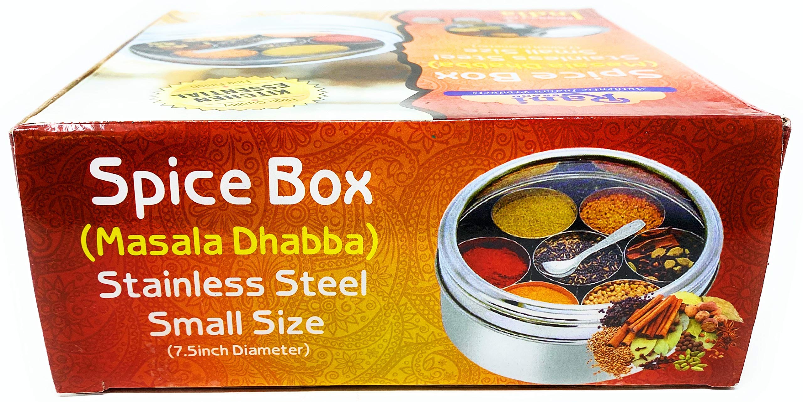 Rani Spice Box compact dimensions fit small kitchen counters.