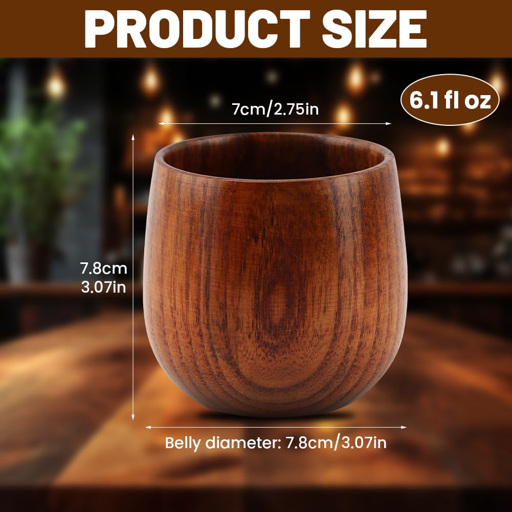 Ranjaner old-fashioned glass handmade wood offers rustic feel for tastings