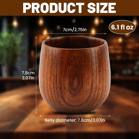 Ranjaner old-fashioned glass handmade wood offers rustic feel for tastings