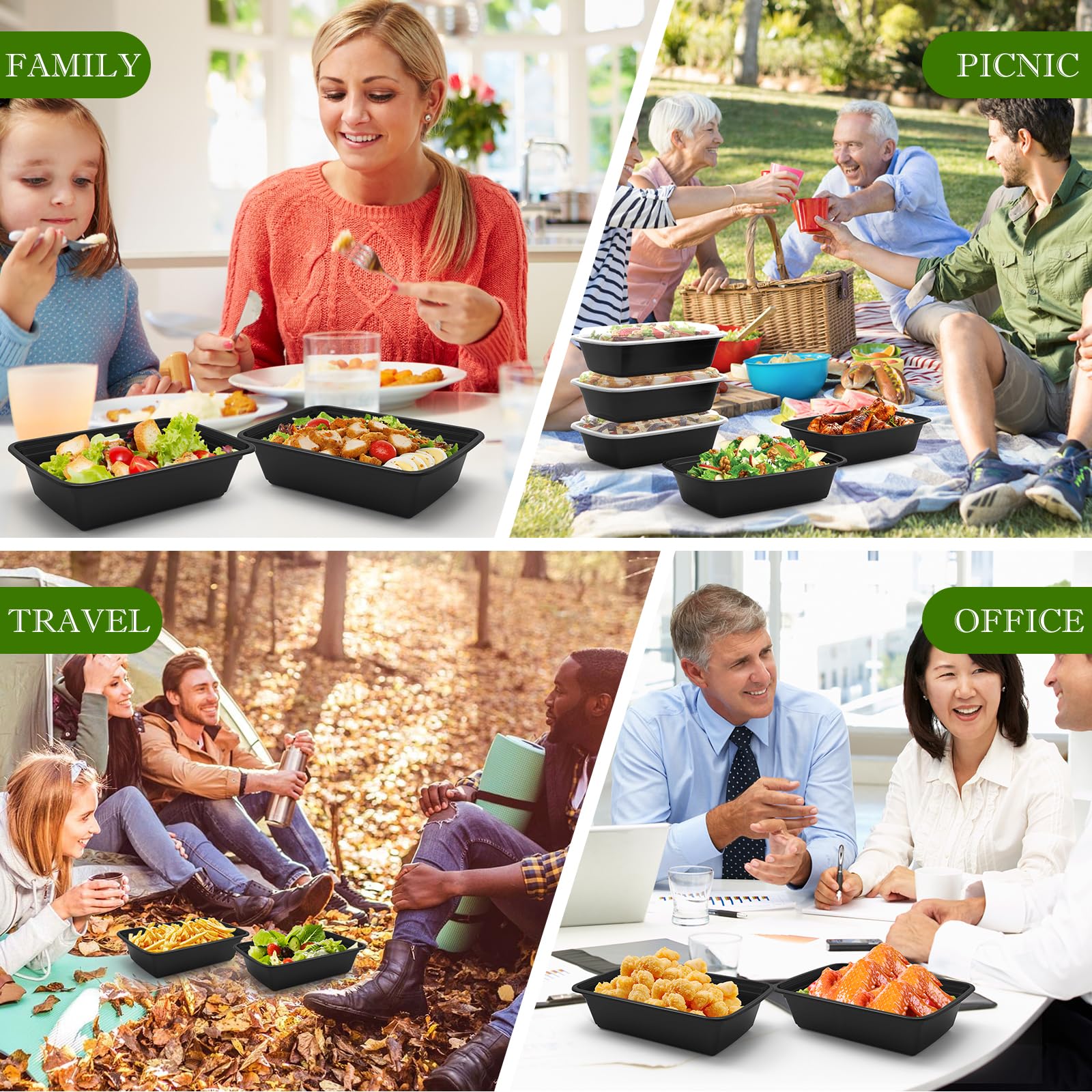 RANLITTLE 50-pack bundle is ideal for families, meal prep, or takeout
