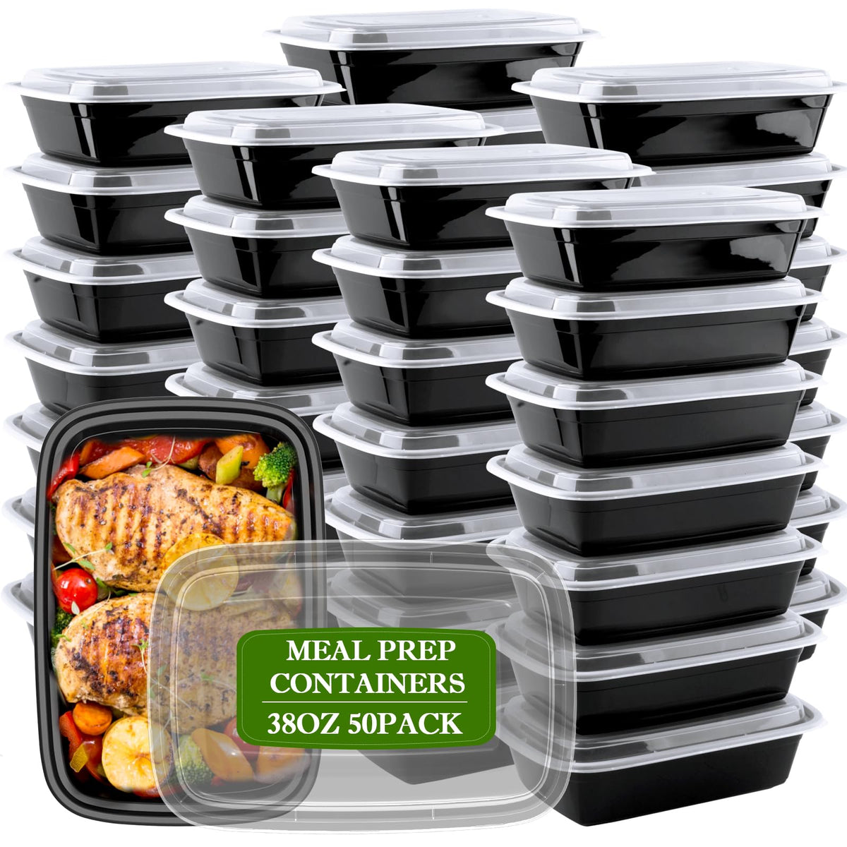 RANLITTLE 38oz meal prep container with lid for organized weekly meals