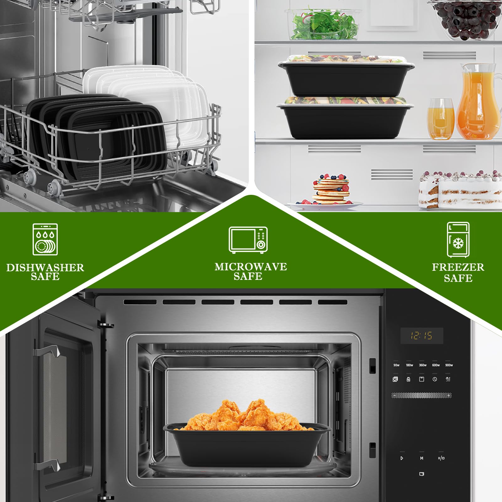 RANLITTLE stackable design saves space in fridge and pantry