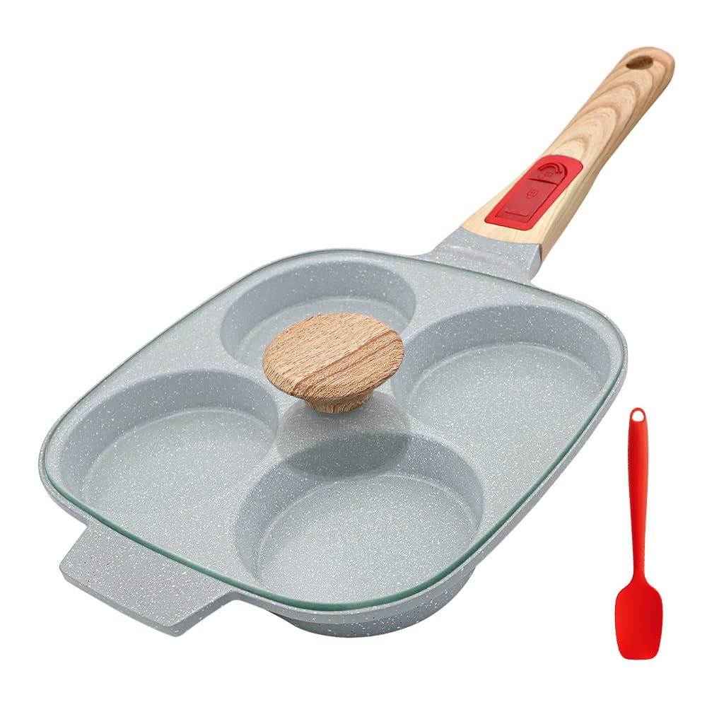 RANX INGST ceramic egg pan with blue lid for even heat and fluffy omelettes