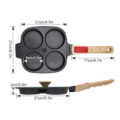 RANX INGST easy-clean nonstick surface simplifies cleanup after cooking.