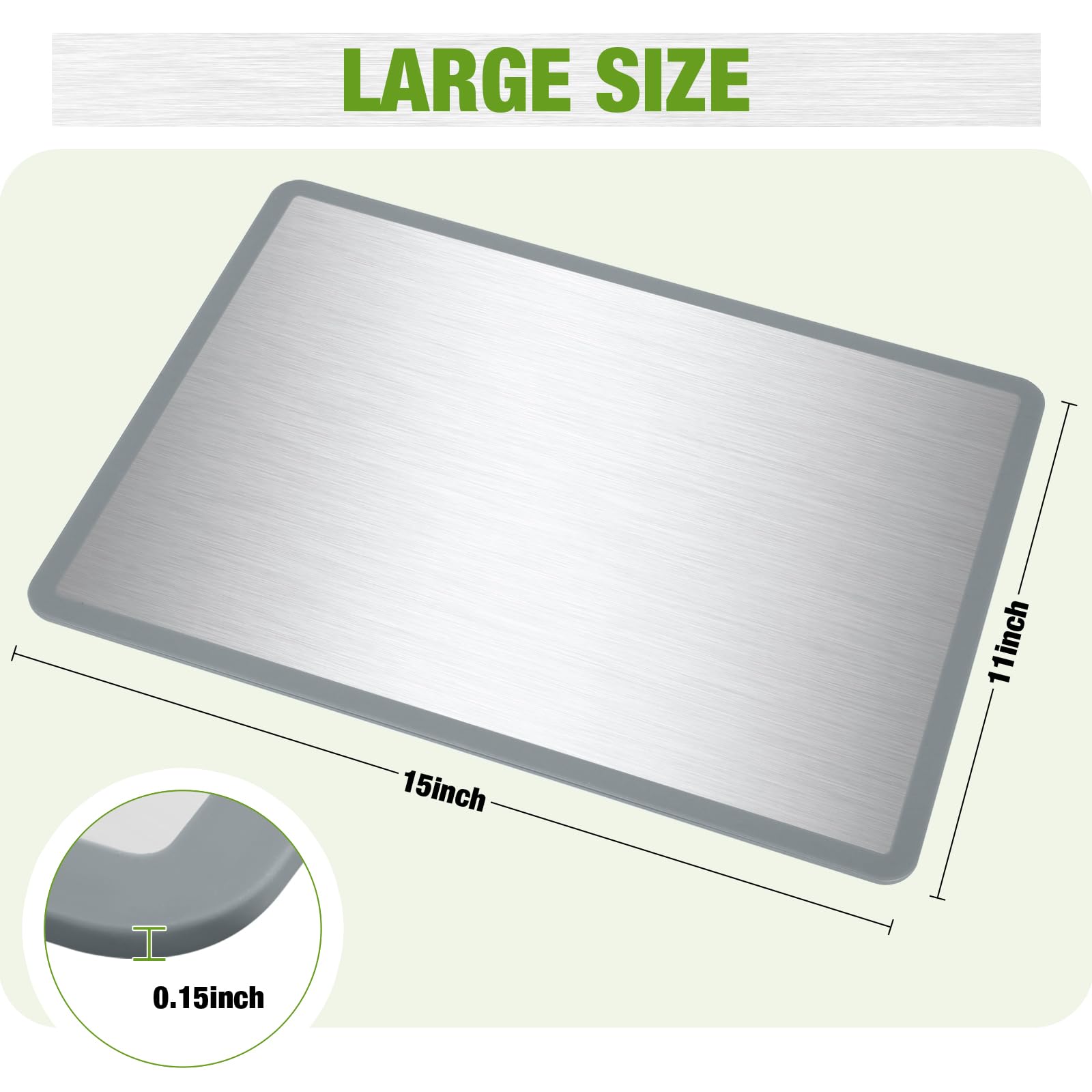 RAOOKIF anti-slip silicone border cutting board keeps steady during slicing.