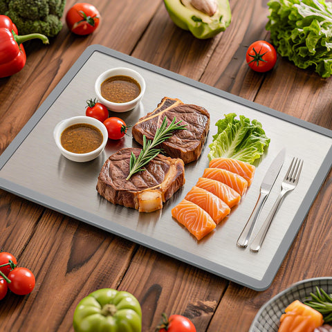 RAOOKIF meat-fruit-vegetable prep board supports versatile meal prep tasks.