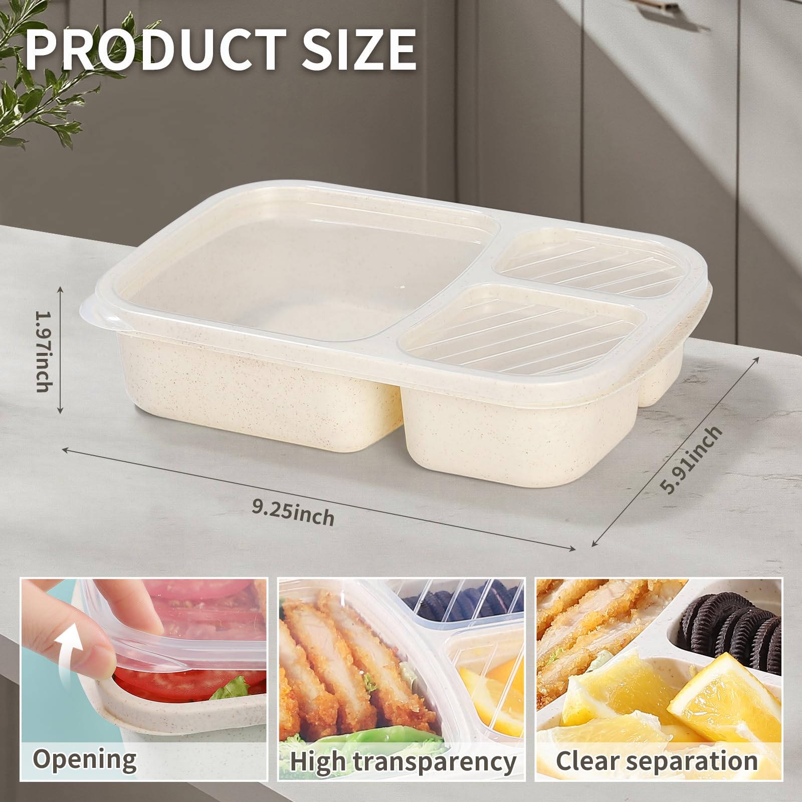 RASUSS bento box easy-open airtight lid makes snack access quick and neat.