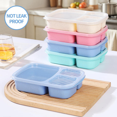 RASUSS bento box three-compartment layout simplifies meal prep for school and work.