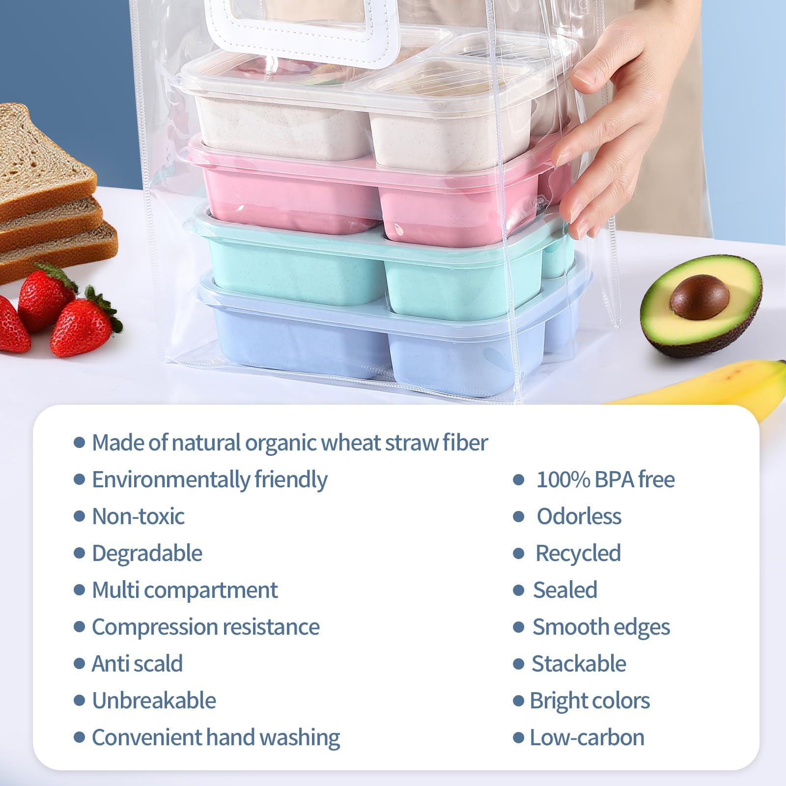 RASUSS BPA-free wheat straw material combines durability with peace of mind.