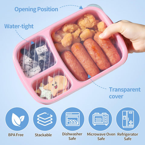 RASUSS stackable bento boxes save kitchen space and simplify storage.