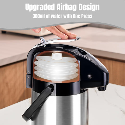 Ratrabas ergonomic lever operation photo highlighting one-finger pour for effortless use.