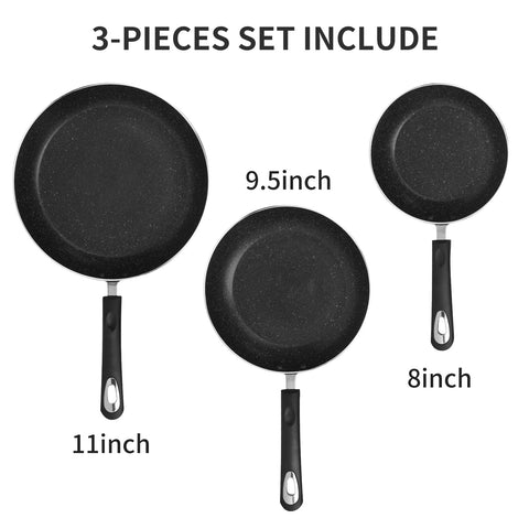 RATWIA frying pan 11-inch top view versatile for larger meals