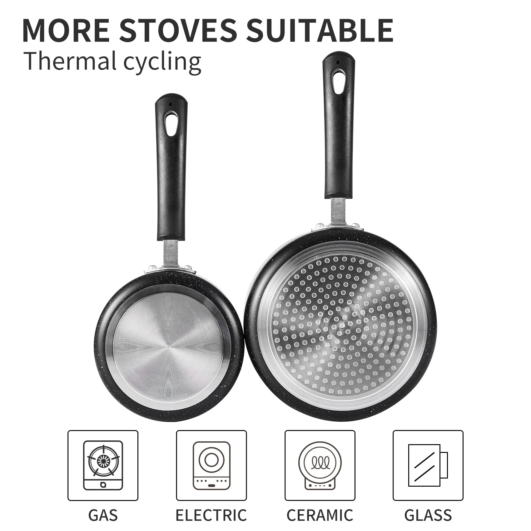 RATWIA 2Qt saucepan with glass lid showing sealed simmering.