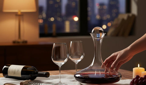 Ravenscroft hand-blown European decanter showcasing craftsmanship