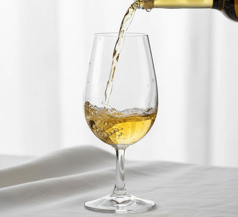 Ravenscroft International Tasting Glass stem detail emphasizes seamless, elegant hand feel.