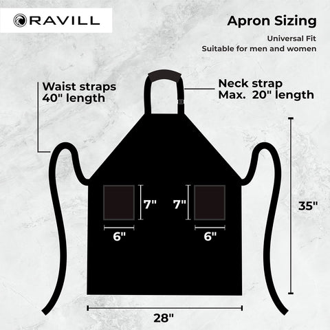 Ravill two-pocket waterproof apron in action during messy chores