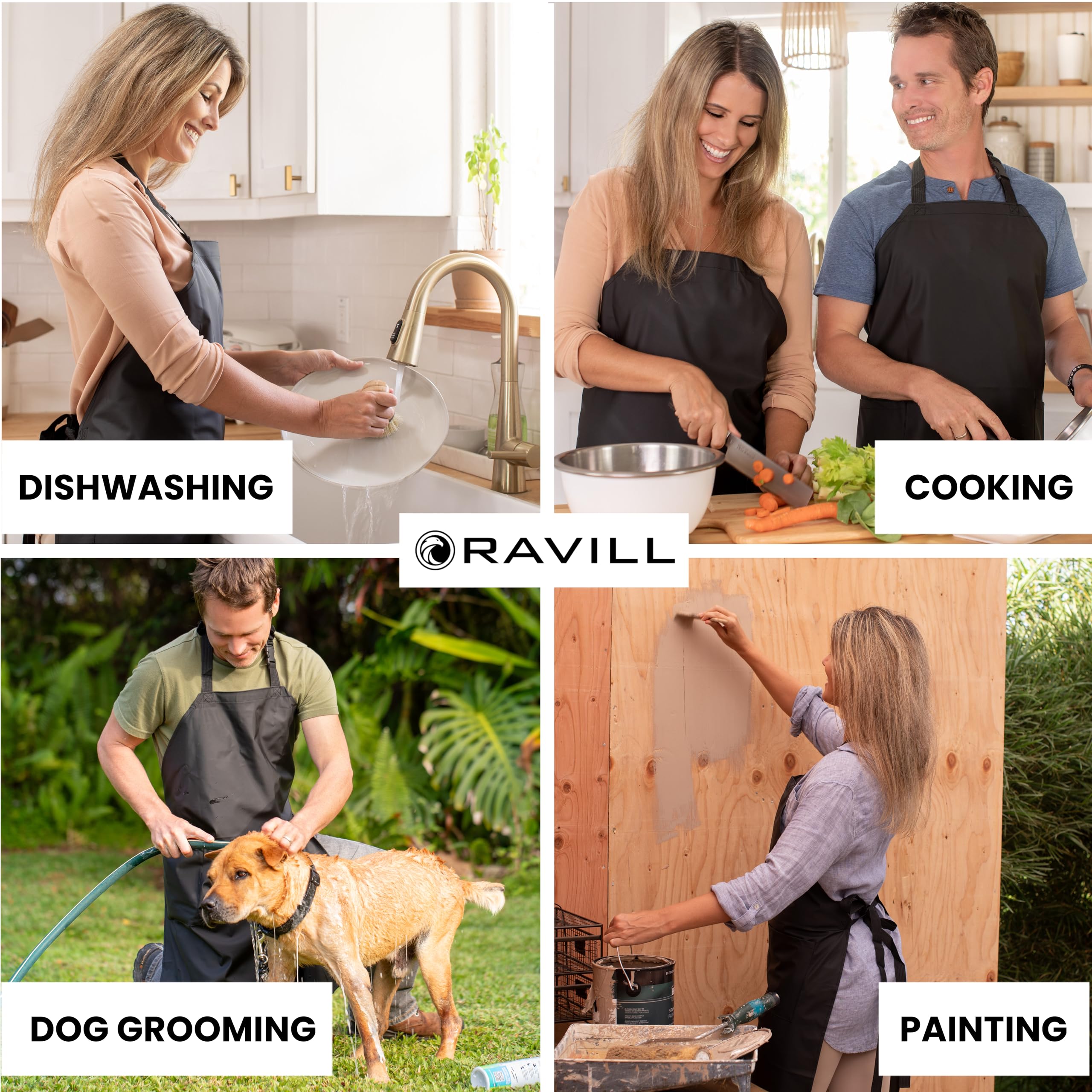 Ravill grilling apron shields you from splatters while cooking