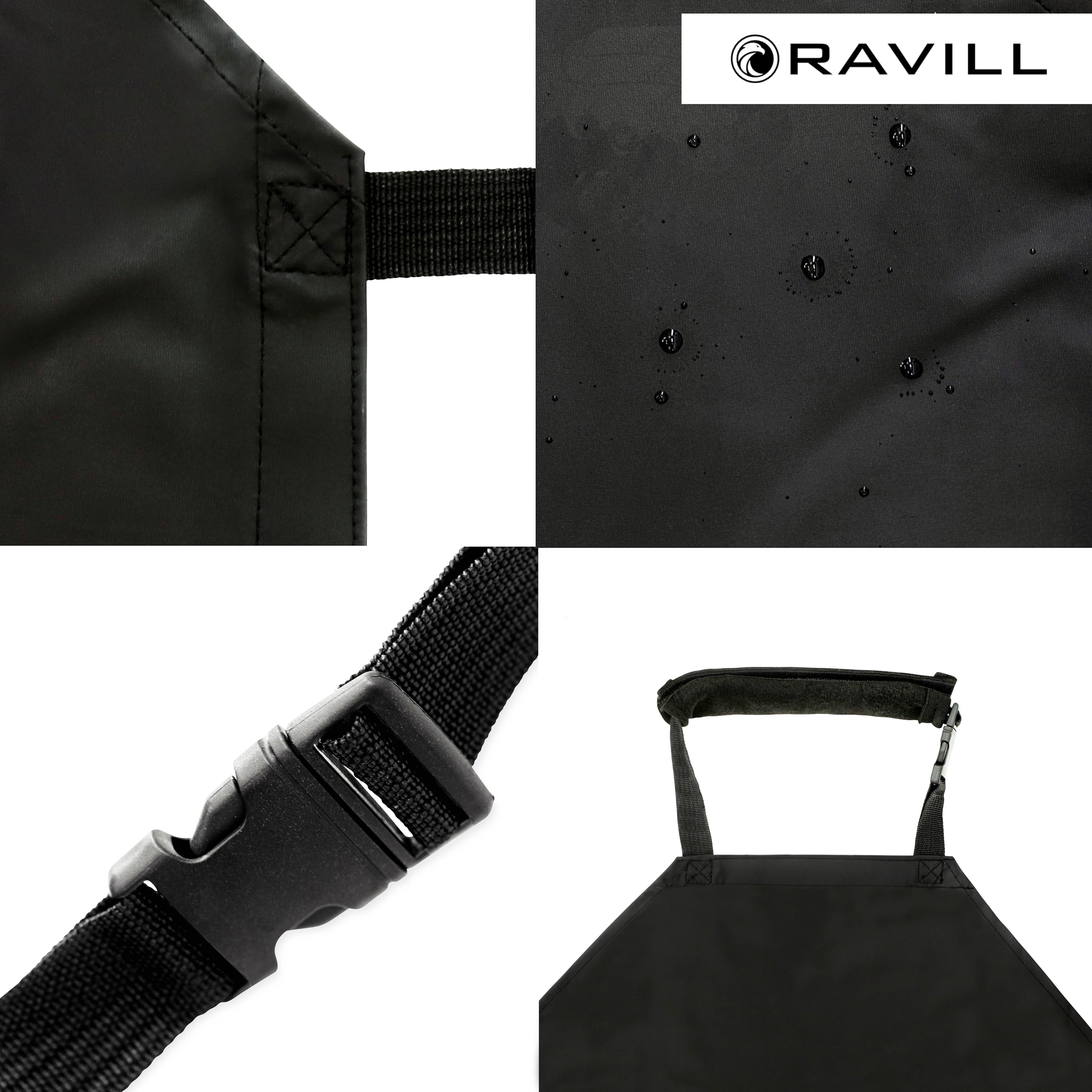 Ravill unisex-fit waterproof apron suits all sizes with comfy waist ties