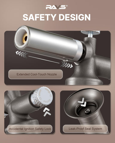 RAVS bottom-fill valve compatible with standard butane for quick refills