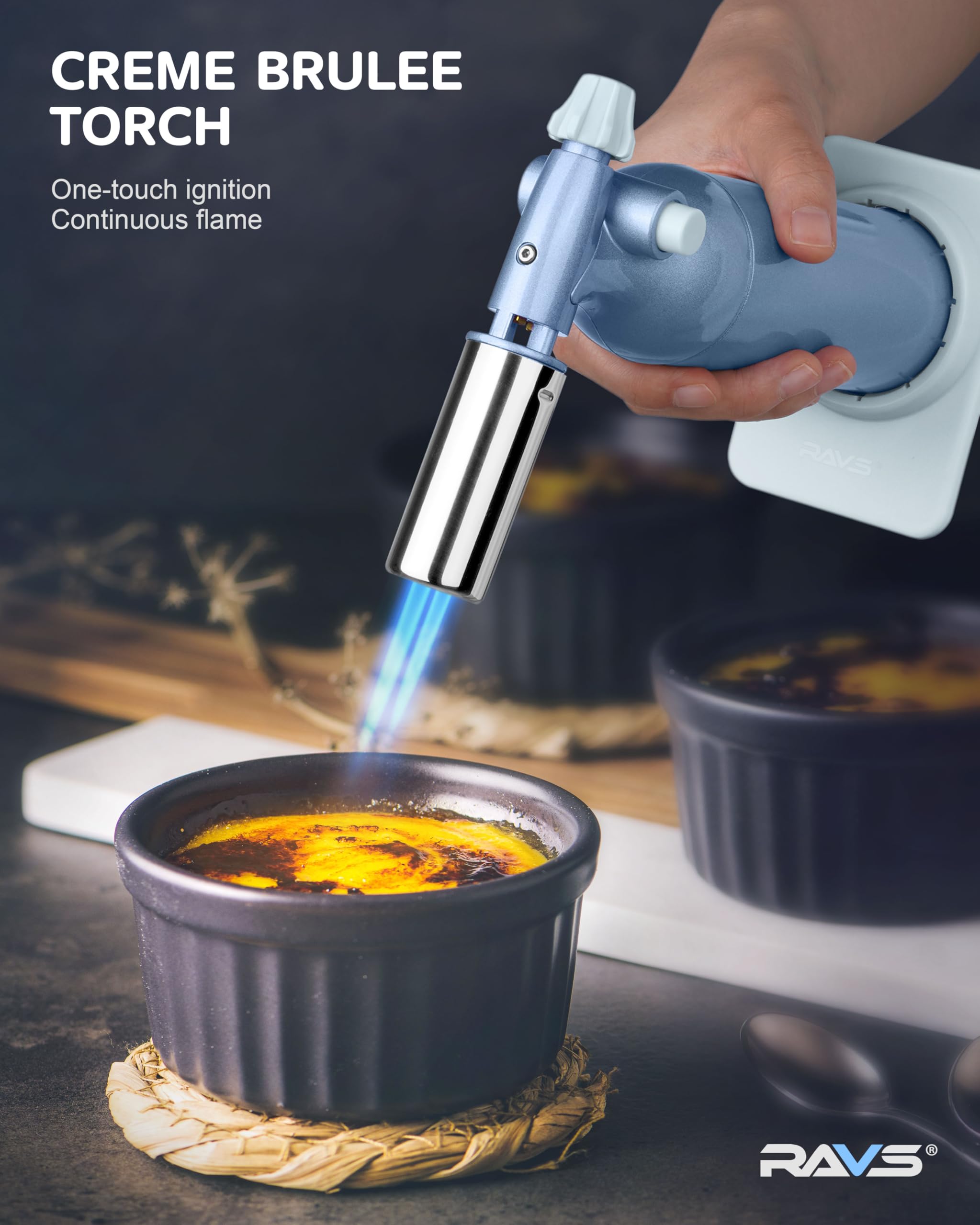 RAVS torch features piezo ignition for one-handed start