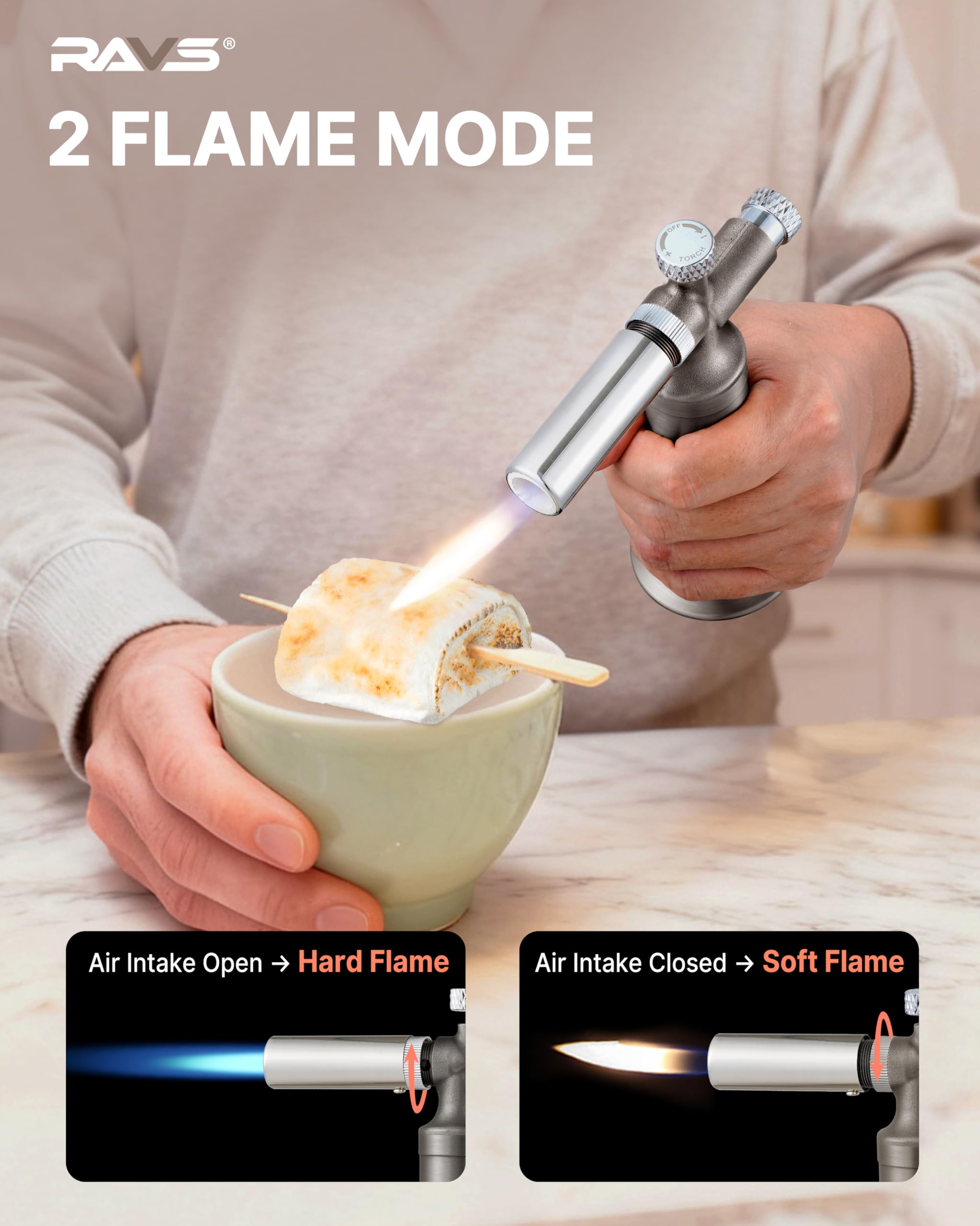 RAVS extended safety nozzle protects hands during high-heat tasks
