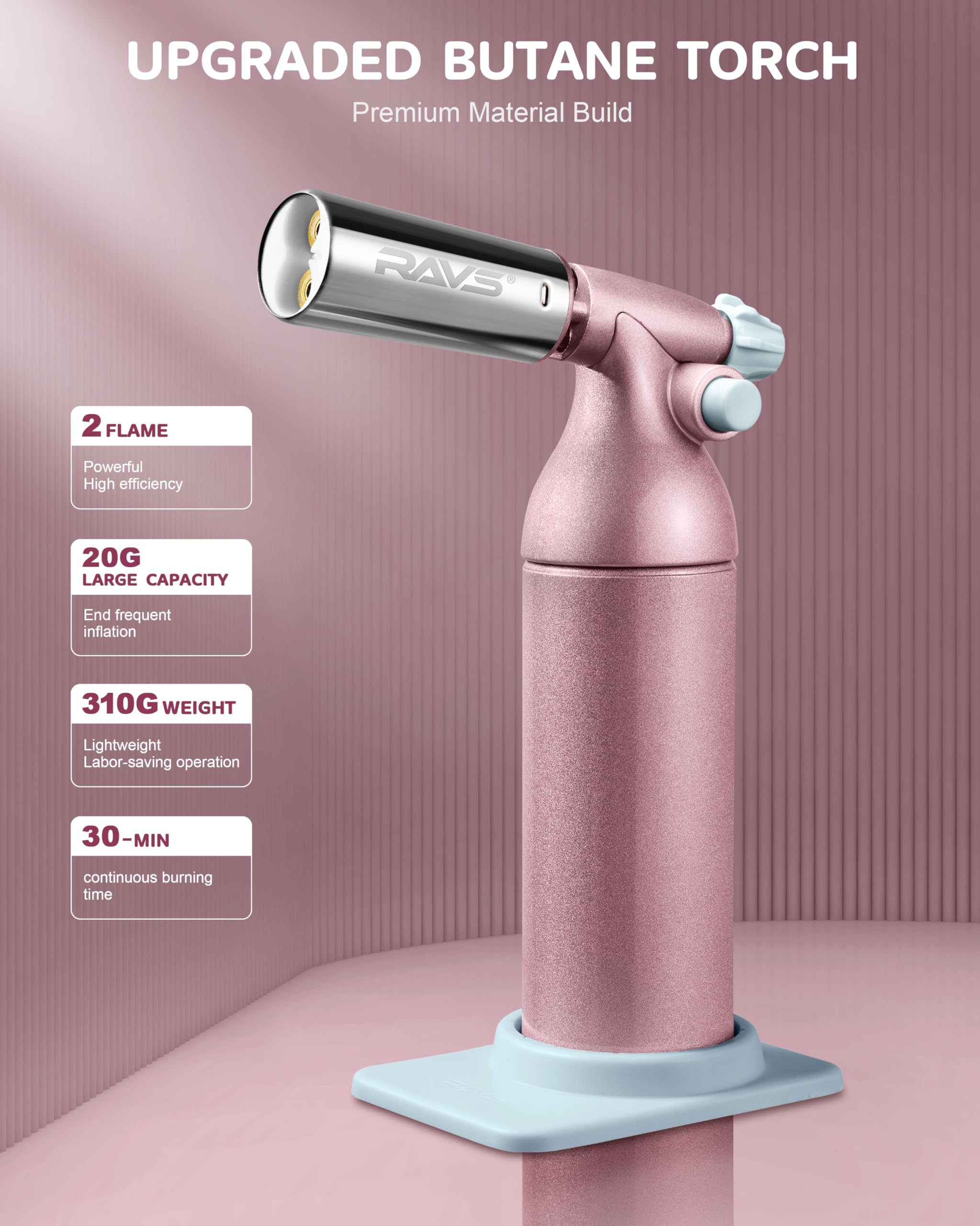 RAVS windproof nozzle maintains flame direction in outdoor conditions