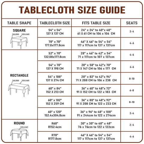 Rawgoodz 70x70 inch cover ideal for standard dining tables
