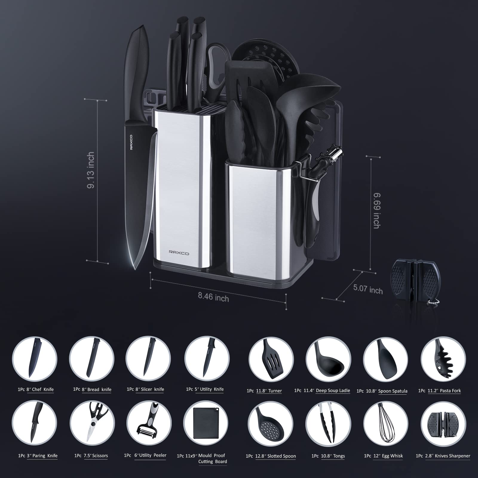 RAXCO gift-ready kitchen set ideal for home cooks.