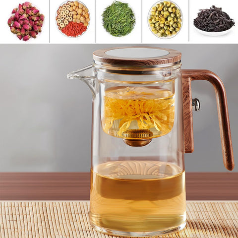 Rayfox 800ML teapot ready for hot or iced tea brewing.