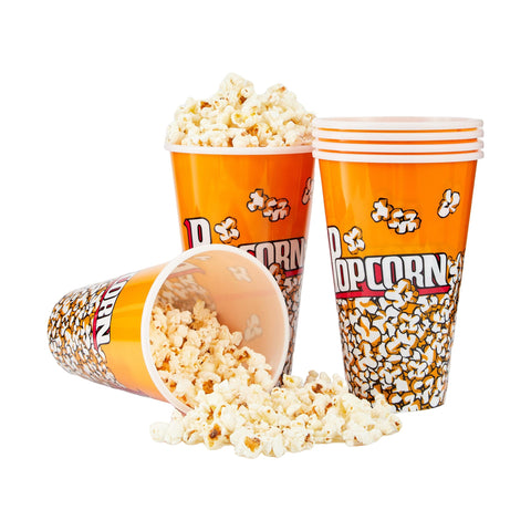 Raymea popcorn buckets retro design front view for family movie nights.
