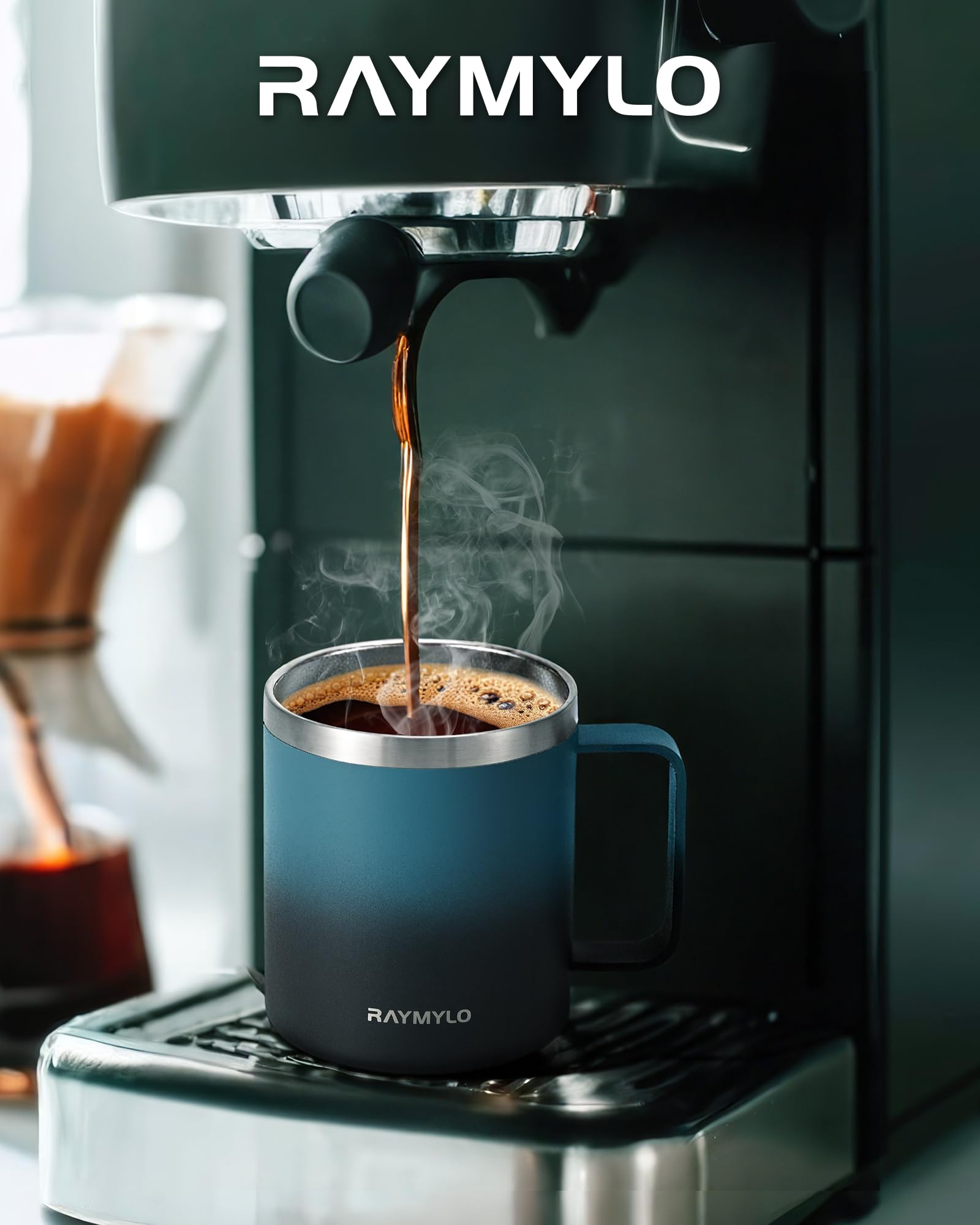 Raymylo 304 steel mug offers zero metallic aftertaste for pure flavor.
