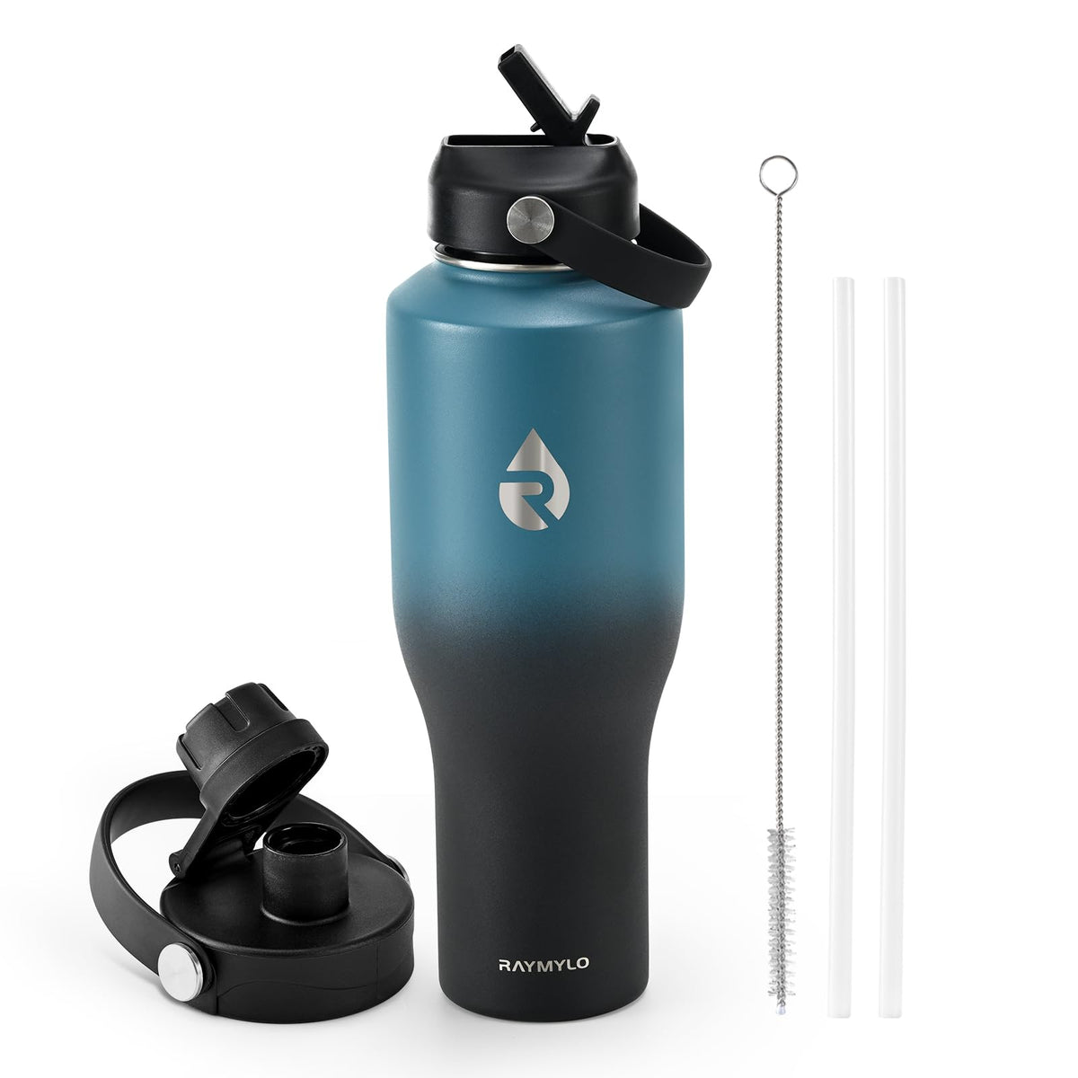 Raymylo travel bottle 40oz cup-holder design for easy on-the-go hydration.