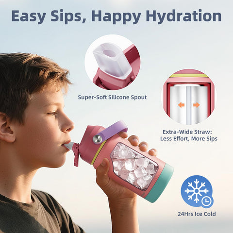 RAYMYLO triple-layer vacuum insulation keeps drinks cold longer.