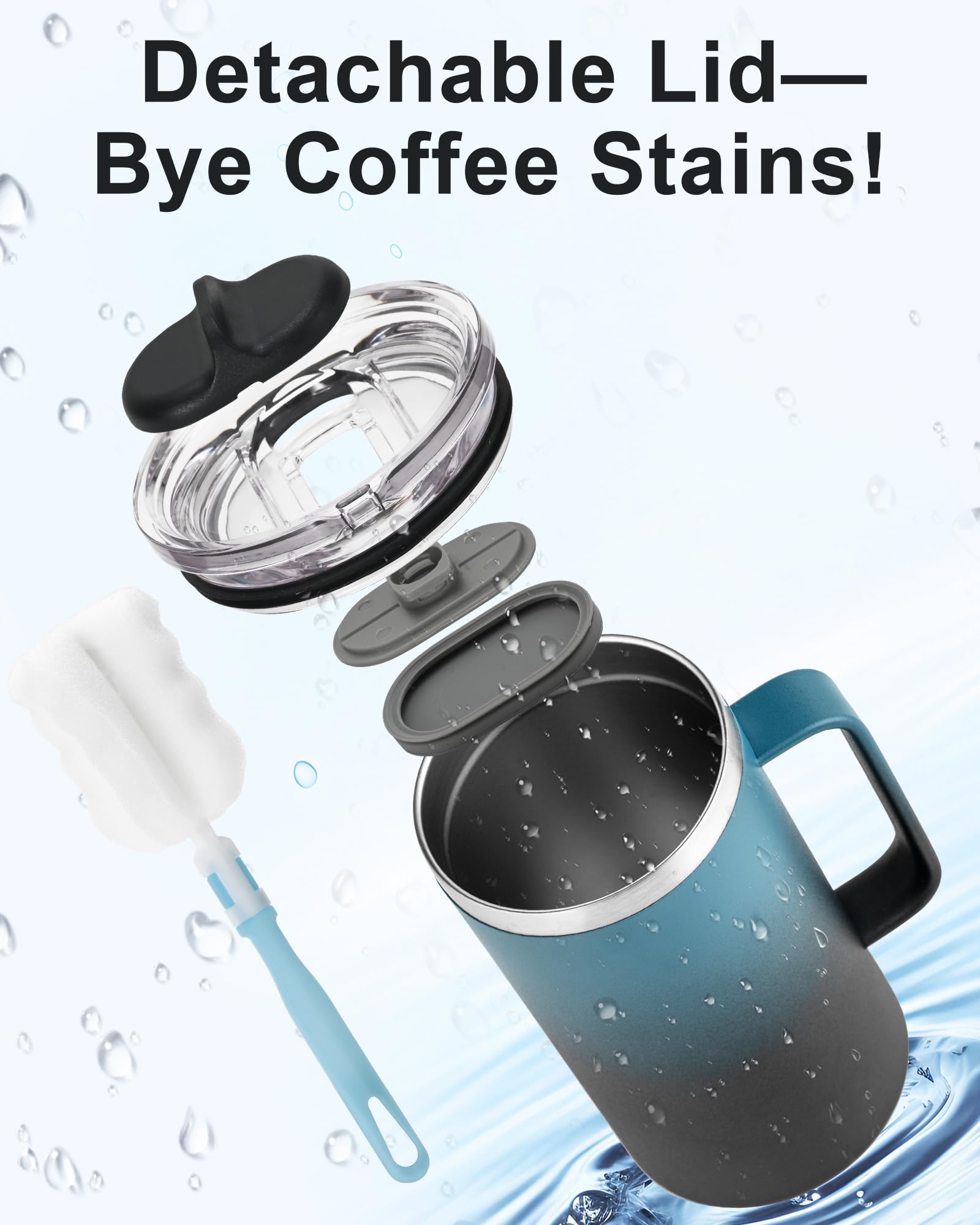 RAYMYLO wide-mouth design for easy filling and cleaning