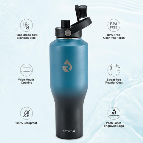 Raymylo wide-mouth design favors ice addition and simple cleaning.
